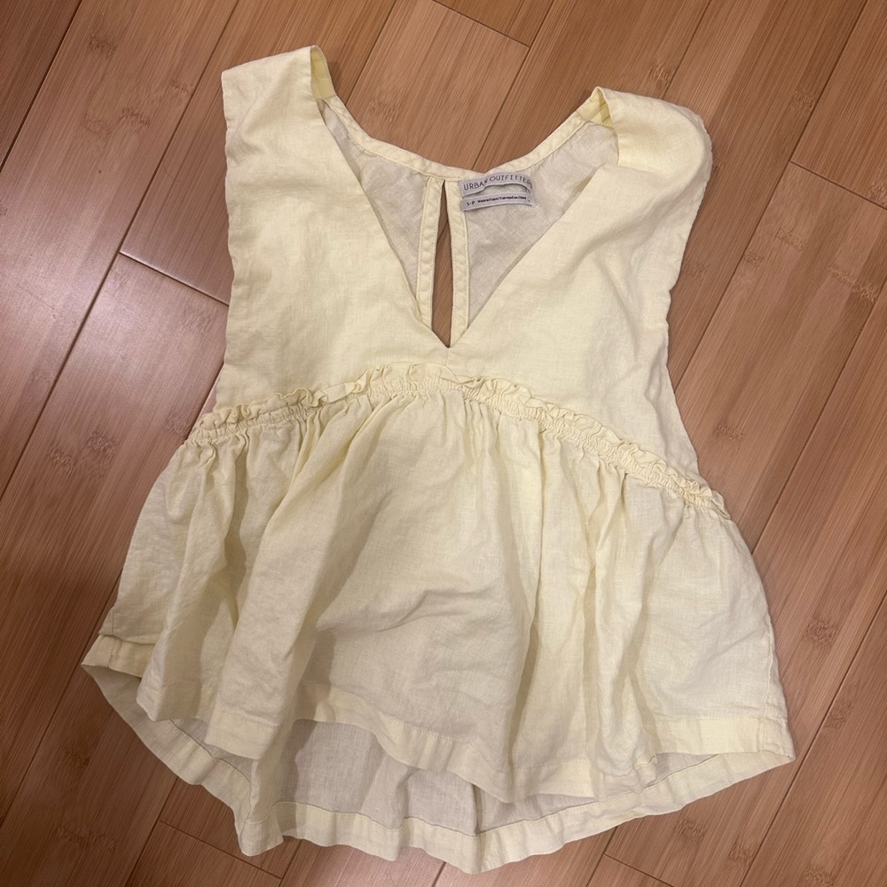 COPY - Urban Outfitters Cropped Peplum Ruffle Tank Top